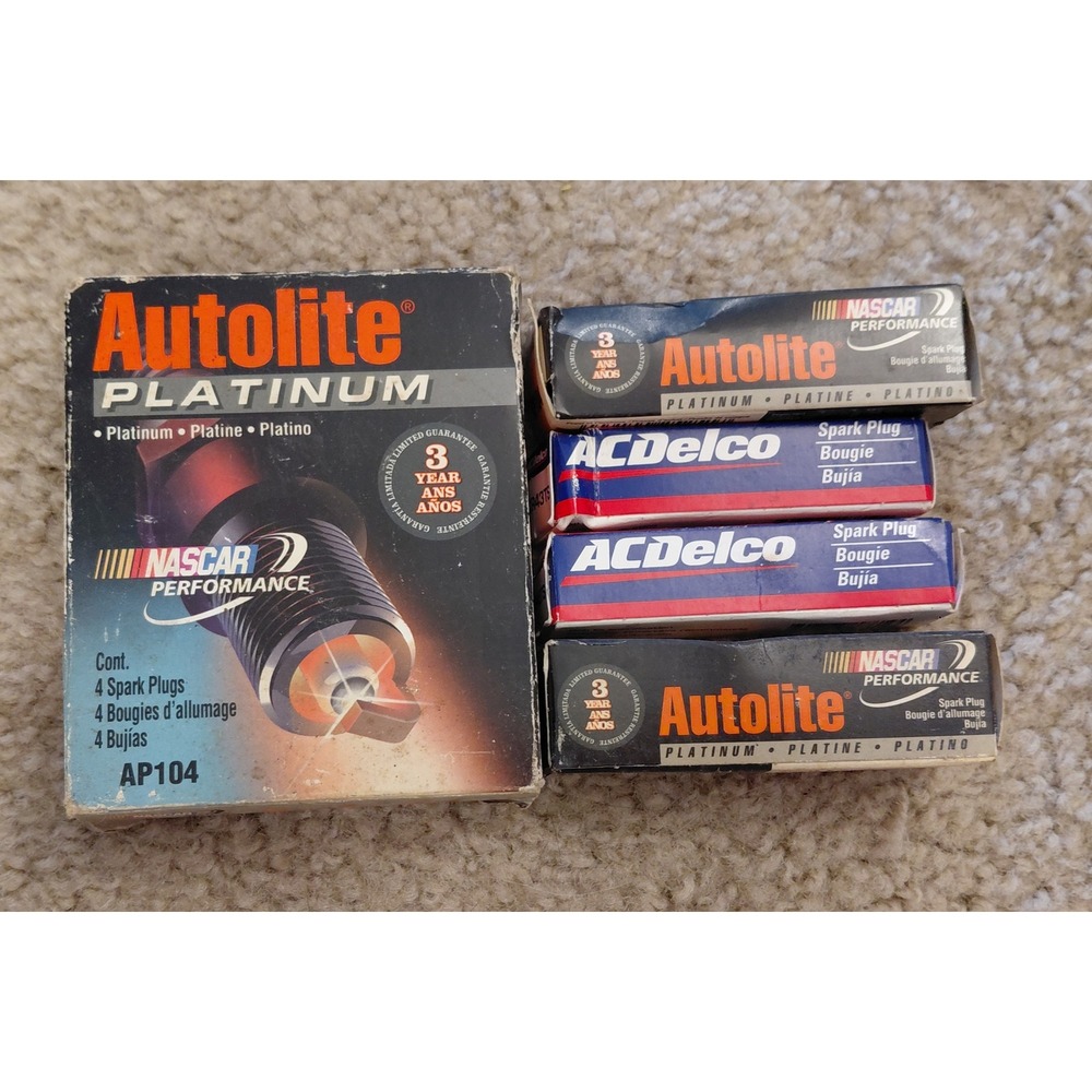Autolite Platinum AP104 Spark Plugs 4 Pack & ACDelco Mixed Lot of 8 New Ignition